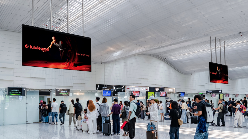 广州白云国际机场T2国内出发安检区地标电子媒体套装